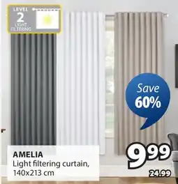 JYSK AMELIA Light filtering curtain offer