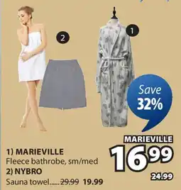 JYSK MARIEVILLE Fleece bathrobe, sm/med offer