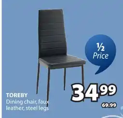 JYSK TOREBY Dining chair, faux leather, steel legs offer
