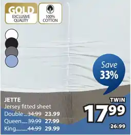 JYSK JETTE Jersey fitted sheet offer