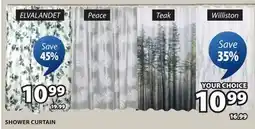 JYSK ELVALANDET, Peace, Teak, Williston SHOWER CURTAIN offer