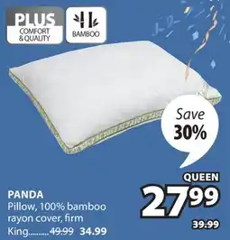 JYSK PANDA Pillow 100% bamboo rayon cover, firm offer