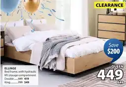 JYSK ELLINGE Bed frame, with hydraulic lift storage compartment offer