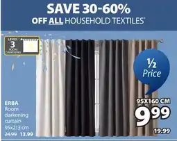 JYSK ERBA Room darkening curtain offer