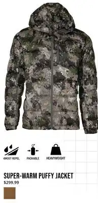 Cabela's SUPER-WARM PUFFY JACKET offer