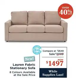La Z Boy Lauren Fabric Stationary Sofa offer