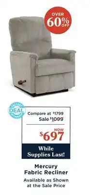 La Z Boy Mercury Fabric Recliner offer
