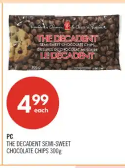 Shoppers Drug Mart PC THE DECADENT SEMI-SWEET CHOCOLATE CHIPS offer