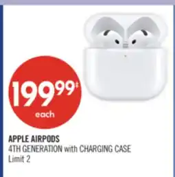 Shoppers Drug Mart APPLE AIRPODS 4TH GENERATION with CHARGING CASE offer