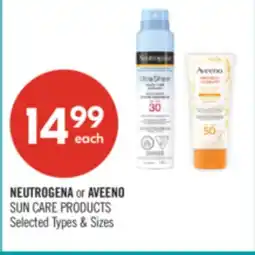 Shoppers Drug Mart NEUTROGENA or AVEENO SUN CARE PRODUCTS offer