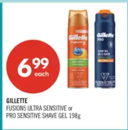 Shoppers Drug Mart GILLETTE FUSION5 ULTRA SENSITIVE or PRO SENSITIVE SHAVE GEL offer