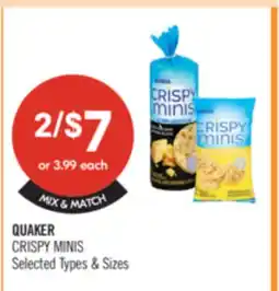 Shoppers Drug Mart QUAKER CRISPY MINIS offer