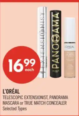 Shoppers Drug Mart L'OREAL TELESCOPIC EXTENSIONIST, PANORAMA MASCARA or TRUE MATCH CONCEALER offer