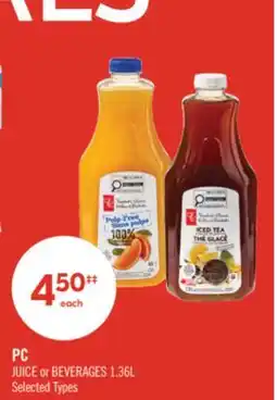 Shoppers Drug Mart PC JUICE or BEVERAGES offer