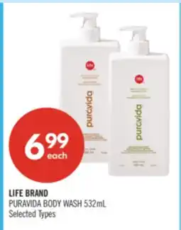Shoppers Drug Mart LIFE BRAND PURAVIDA BODY WASH offer