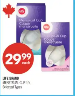 Shoppers Drug Mart LIFE BRAND MENSTRUAL CUP offer