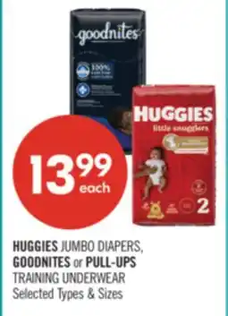 Shoppers Drug Mart HUGGIES JUMBO DIAPERS, GOODNITES or PULL-UPS TRAINING UNDERWEAR offer