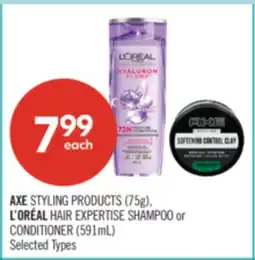 Shoppers Drug Mart AXE STYLING PRODUCTS (75g), L'ORÉAL HAIR EXPERTISE SHAMPOO or CONDITIONER (591 mL) offer