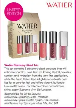 Shoppers Drug Mart Watier Mini Lip Trio Gift Set offer