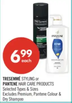 Shoppers Drug Mart TRESEMMÉ STYLING or PANTENE HAIR CARE PRODUCTS offer