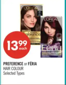 Shoppers Drug Mart PREFERENCE or FÉRIA HAIR COLOUR offer