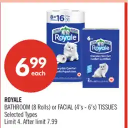 Shoppers Drug Mart ROYALE BATHROOM (8 Rolls) or FACIAL (4's - 6's) TISSUES offer