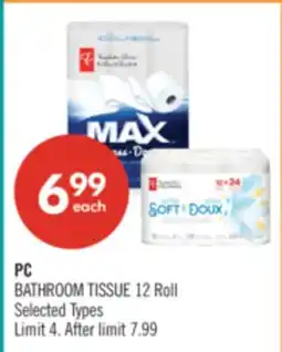 Shoppers Drug Mart PC BATHROOM TISSUE offer