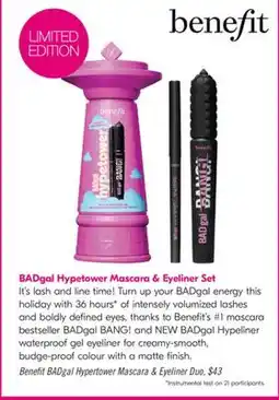Shoppers Drug Mart Benefit BADgal Hypertower Mascara & Eyeliner Duo offer