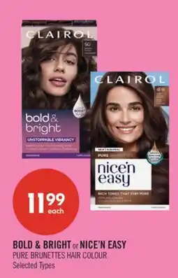 Shoppers Drug Mart BOLD & BRIGHT or NICE'N EASY PURE BRUNETTES HAIR COLOUR offer