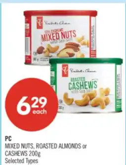 Shoppers Drug Mart PC MIXED NUTS, ROASTED ALMONDS or CASHEWS offer