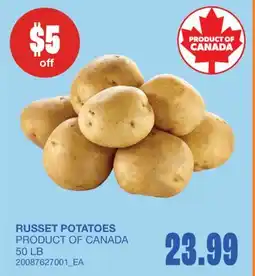 Wholesale Club RUSSET POTATOES, 50 LB offer