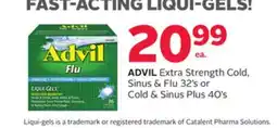 Rexall ADVIL Extra Strength Cold, Sinus & Flu 32's or Cold & Sinus Plus 40's offer