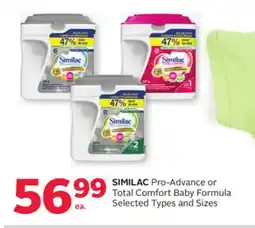 Rexall SIMILAC Pro-Advance or Total Comfort Baby Formula offer