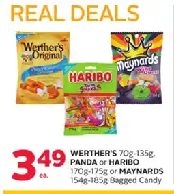 Rexall WERTHER'S 70g-135g, PANDA or HARIBO 170g-175g or MAYNARDS 154g-185g Bagged Candy offer