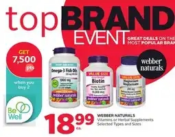 Rexall WEBBER NATURALS Vitamins or Herbal Supplements offer