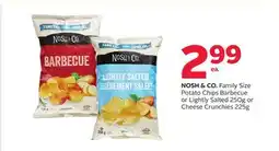 Rexall Family Size Potatoes Chips Barbecue or Lightly Salted 250g or Cheese Crunchies 225g offer