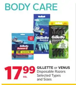 Rexall GILLETTE or VENUS Disposable Razors offer