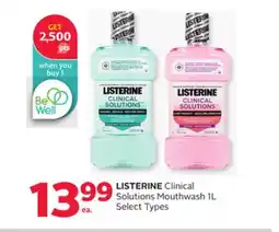 Rexall LISTERINE Clinical Solutions Mouthwash offer