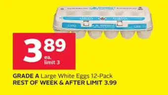 Rexall GRADE A Large White Eggs 12-Pack offer