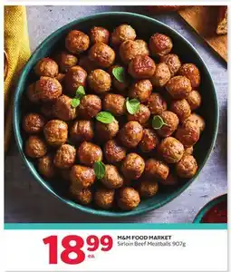 Rexall M&Ms FOOD MARKET Sirloin Beef Meatballs offer