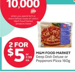 Rexall M&M FOOD MARKET Deep Dish Deluxe or Pepperoni Pizza offer