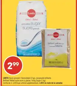 Pharmaprix LANTIC Granulated (2 kg), Brilliant Yellow or Icing Sugar (1 kg) offer