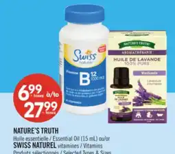 Pharmaprix NATURE'S TRUTH Essential Oil (15 mL) or SWISS Vitamins offer