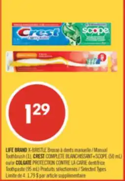 Pharmaprix LIFE BRAND X-BRISTLE Toothbrush (51 ml) over Toothpaste (95 ml) Products offer