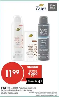 Pharmaprix DOVE Deodorant Products offer