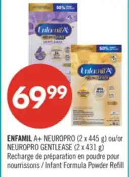 Pharmaprix ENFAMIL A+ NEUROPRO (2 x 445 g) or NEUROPRO GENTLEASE (2 x 431 g) Infant Formula Powder Refill offer