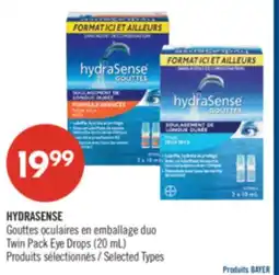 Pharmaprix HYDRASENSE Twin Pack Eye Drops (20 mL) offer