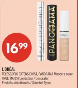 Pharmaprix L'OREAL TELESCOPIC EXTENSIONIST, PANORAMA Mascara or TRUE MATCH Concealer offer