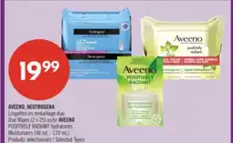 Pharmaprix AVEENO, NEUTROGENA Duo Wipes (2 x 25) or AVEENO POSITIVELY RADIANT Moisturizers (48 ml - 120 ml) offer