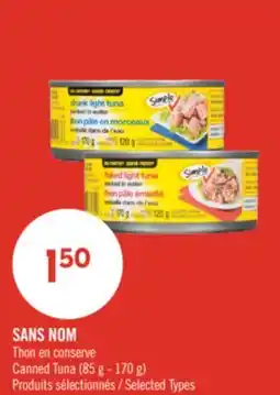 Pharmaprix NO NAME canned Tuna offer